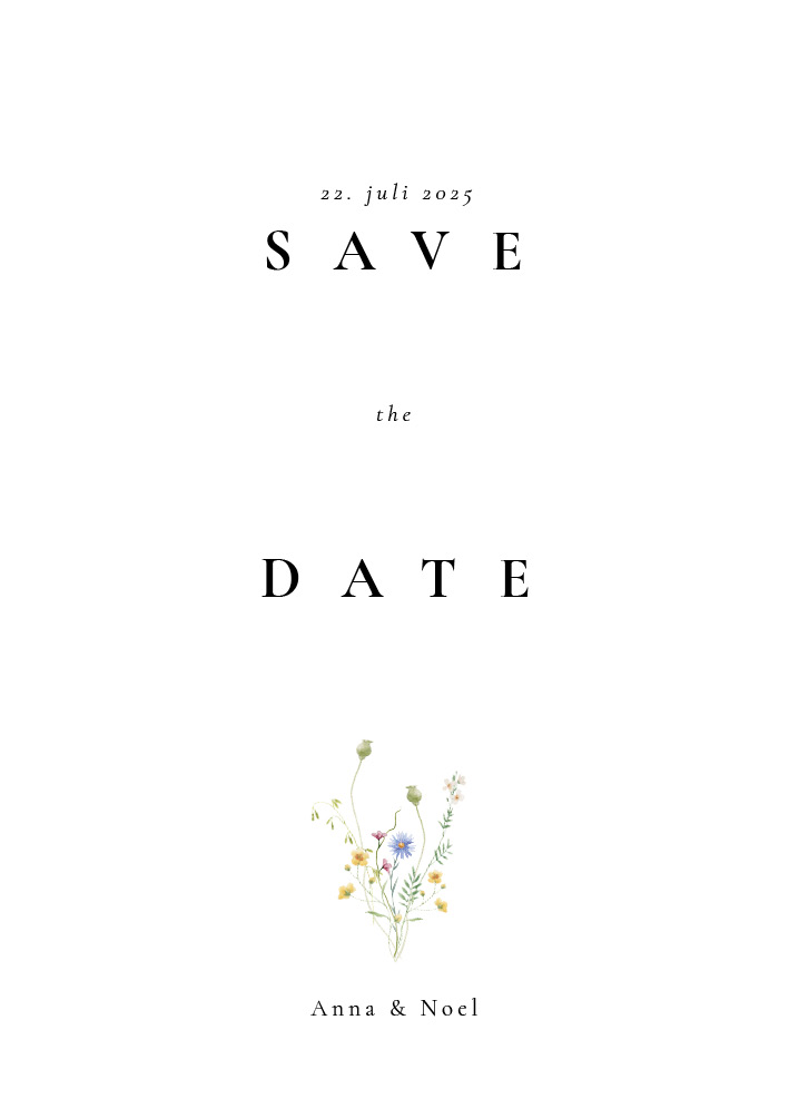 Bryllup - Anna og Noel, Save the Date
